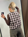 Gilet check moro-rosa