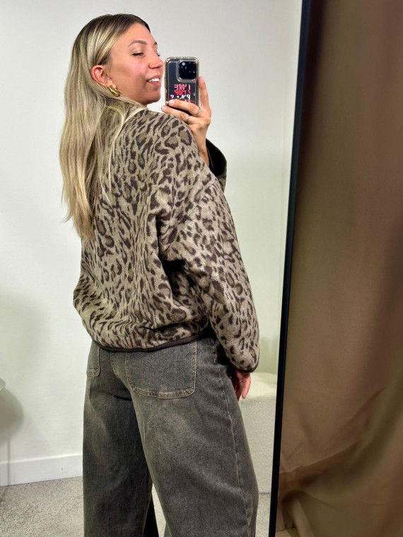 Giubbino leopardato casual