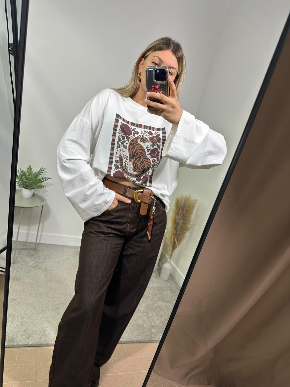 Maxi long-sleeved t-shirt
