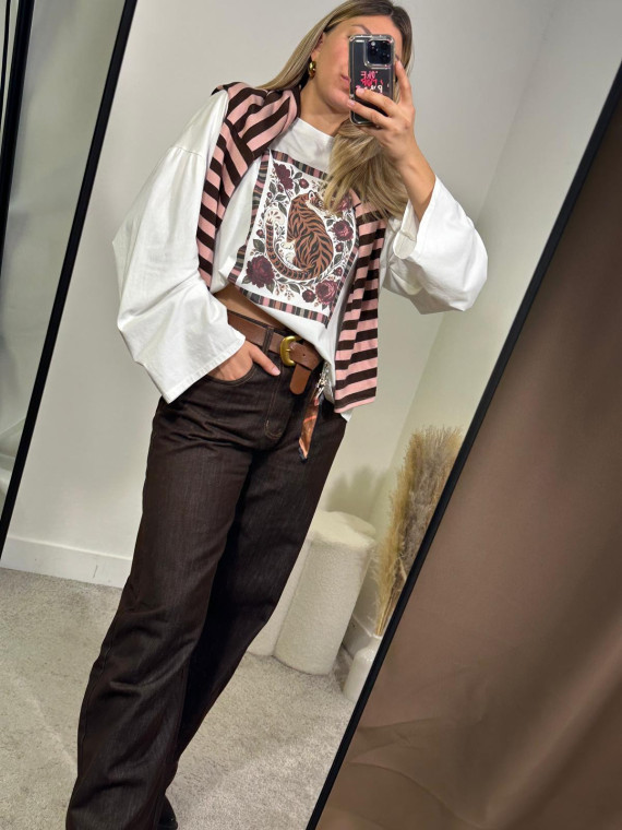 Maxi long-sleeved t-shirt