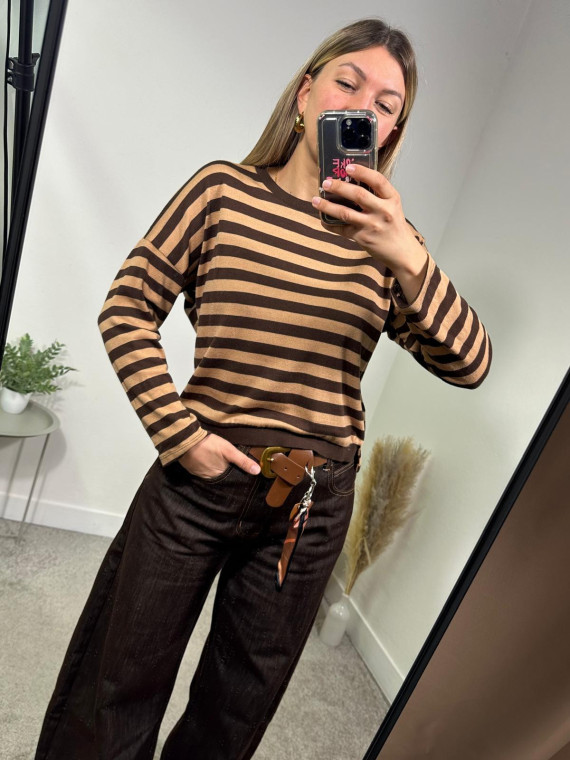 Maglione a righe morbido